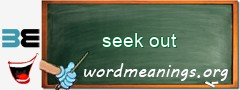 WordMeaning blackboard for seek out